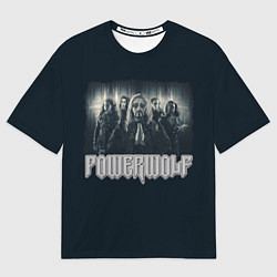 Футболка оверсайз мужская Powerwolf band grey, цвет: 3D-принт
