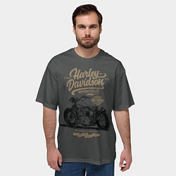 Футболка оверсайз мужская Винтажный Харлей, цвет: 3D-принт — фото 2