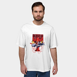 Футболка оверсайз мужская Робот из Евангелиона, цвет: 3D-принт — фото 2