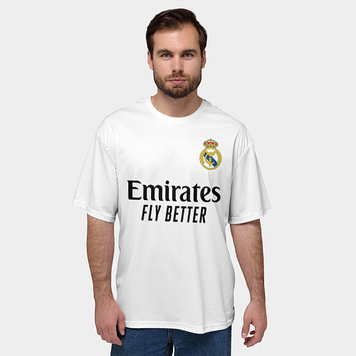 Мужская футболка оверсайз Беллингем Реал Мадрид форма 2425 / 3D-принт – фото 3