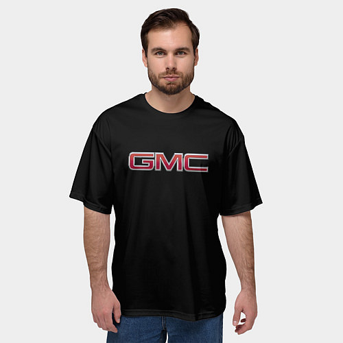 Мужская футболка оверсайз GMC logo / 3D-принт – фото 3
