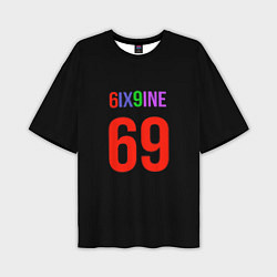 Футболка оверсайз мужская 6ix9ine logo, цвет: 3D-принт