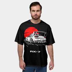 Футболка оверсайз мужская Mazda RX-7, цвет: 3D-принт — фото 2