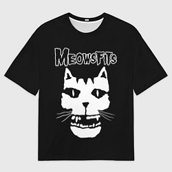 Футболка оверсайз мужская Misfits - Meowsfits, цвет: 3D-принт