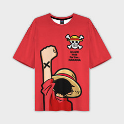 Футболка оверсайз мужская One Piece - captain Monkey D Luffy, цвет: 3D-принт