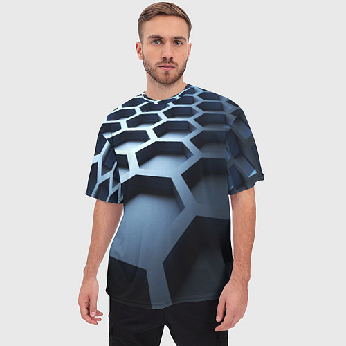 Мужская футболка оверсайз Броня нанотехнологичная / 3D-принт – фото 3