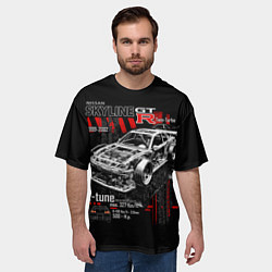 Футболка оверсайз мужская Skyline korch r34, цвет: 3D-принт — фото 2