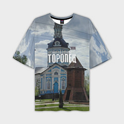 Футболка оверсайз мужская Торопец Сторожевая башня, цвет: 3D-принт
