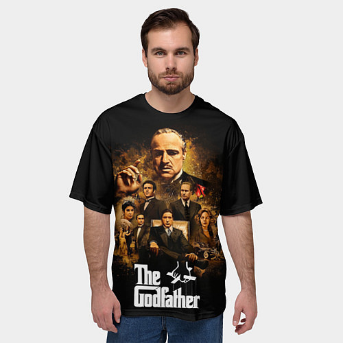 Мужская футболка оверсайз Corleone family / 3D-принт – фото 3