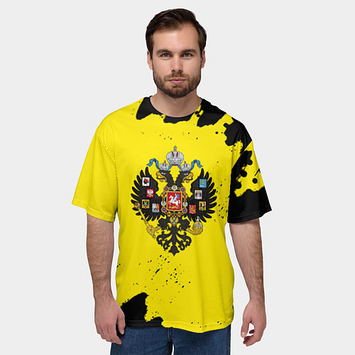 Мужская футболка оверсайз Имперская россия краски / 3D-принт – фото 3