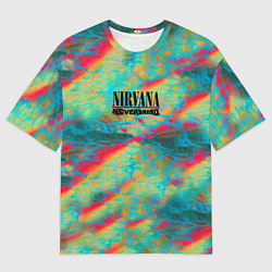 Футболка оверсайз мужская Нирвана nevermind, цвет: 3D-принт