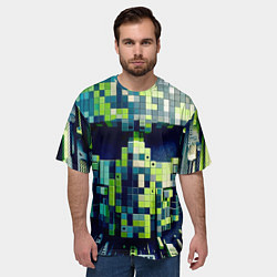Футболка оверсайз мужская Cyber face - ai art fantasy, цвет: 3D-принт — фото 2