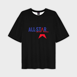 Футболка оверсайз мужская All stars logo, цвет: 3D-принт