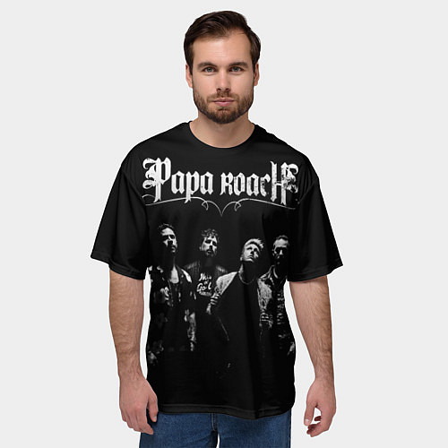 Мужская футболка оверсайз Папа - таракан / 3D-принт – фото 3