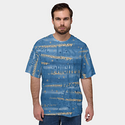 Футболка оверсайз мужская Фитнес графика, цвет: 3D-принт — фото 2