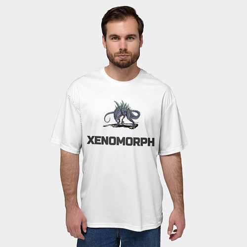 Мужская футболка оверсайз Чужой xenomorph / 3D-принт – фото 3