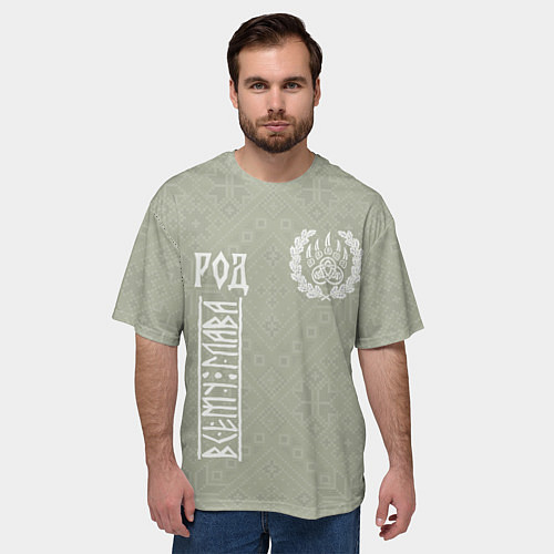 Мужская футболка оверсайз Род всему глава / 3D-принт – фото 3