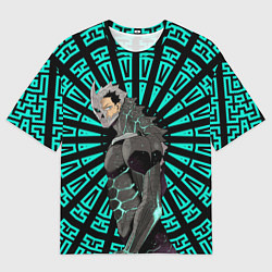 Футболка оверсайз мужская Кафка Хибино Кайдзю номер 8, цвет: 3D-принт