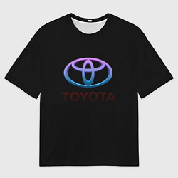 Футболка оверсайз мужская Toyota neon steel, цвет: 3D-принт