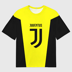 Футболка оверсайз мужская Juventus sport geometry yellow, цвет: 3D-принт