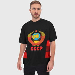 Футболка оверсайз мужская СССР геометрия красный, цвет: 3D-принт — фото 2