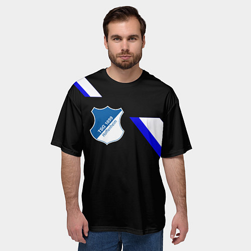 Мужская футболка оверсайз Hoffenheim fc sport / 3D-принт – фото 3