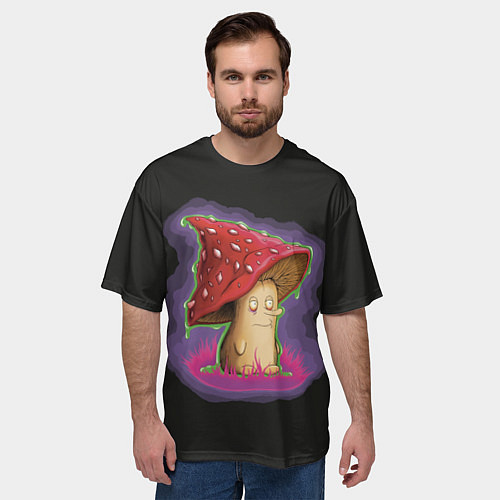 Мужская футболка оверсайз День Мухомора / 3D-принт – фото 3