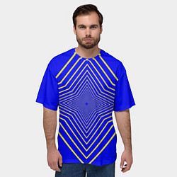 Футболка оверсайз мужская Ромбовидные звезды, цвет: 3D-принт — фото 2