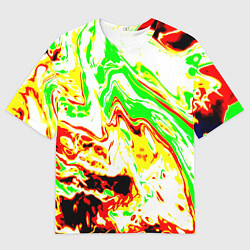 Футболка оверсайз мужская Кислотные краски, цвет: 3D-принт