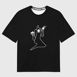 Футболка оверсайз мужская Kizaru white logo, цвет: 3D-принт