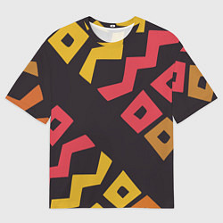 Футболка оверсайз мужская Абстракция - этно мотивы, цвет: 3D-принт