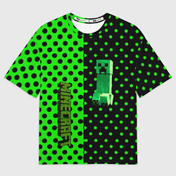 Футболка оверсайз мужская Minecraft creeper pattern, цвет: 3D-принт