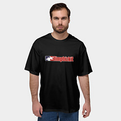 Футболка оверсайз мужская Limp Bizkit logo rock, цвет: 3D-принт — фото 2