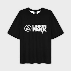 Футболка оверсайз мужская Linkin park logo rock music, цвет: 3D-принт