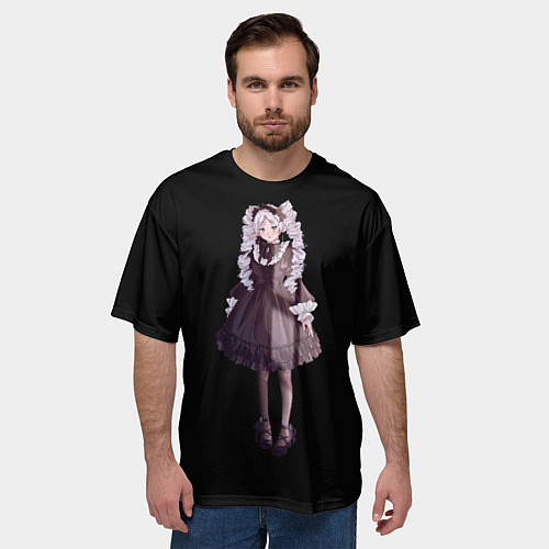 Мужская футболка оверсайз Горничная Фрирен / 3D-принт – фото 3