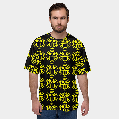 Мужская футболка оверсайз One piece pirate king pattern / 3D-принт – фото 3