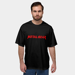Футболка оверсайз мужская Metal gear red logo, цвет: 3D-принт — фото 2