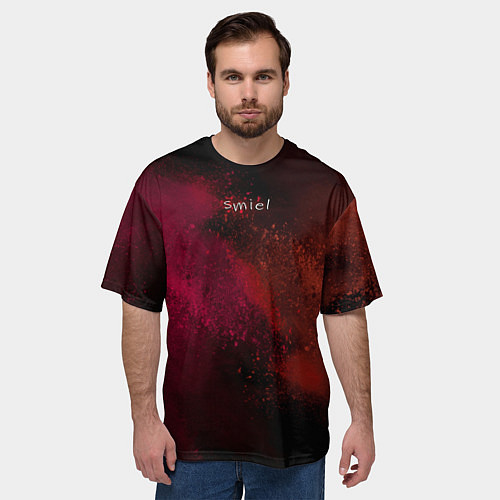 Мужская футболка оверсайз Smile and colors / 3D-принт – фото 3