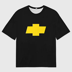 Футболка оверсайз мужская Chevrolet yellow, цвет: 3D-принт