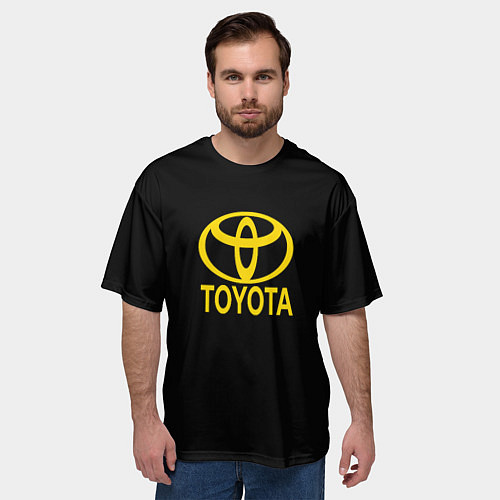 Мужская футболка оверсайз Toyota yellow / 3D-принт – фото 3