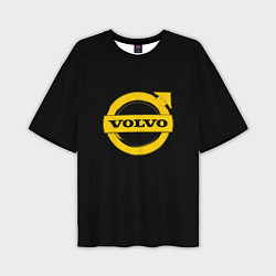 Футболка оверсайз мужская Volvo yellow logo, цвет: 3D-принт