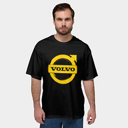 Футболка оверсайз мужская Volvo yellow logo, цвет: 3D-принт — фото 2
