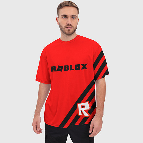 Мужская футболка оверсайз Roblox geometry game / 3D-принт – фото 3