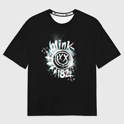Футболка оверсайз мужская Blink-182 glitch, цвет: 3D-принт