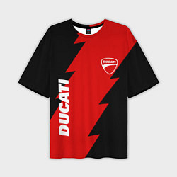 Мужская футболка оверсайз Ducati - logo