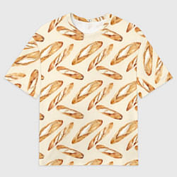 Мужская футболка оверсайз The baguette pattern