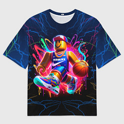 Футболка оверсайз мужская Roblox баскетболист, цвет: 3D-принт