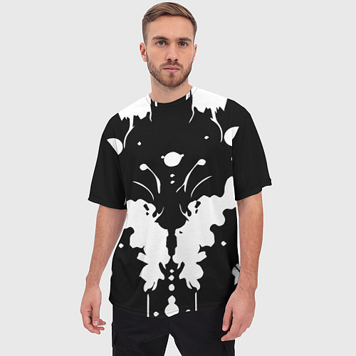 Мужская футболка оверсайз Тест Роршаха - психоделика / 3D-принт – фото 3