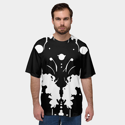 Мужская футболка оверсайз Тест Роршаха - психоделика / 3D-принт – фото 3