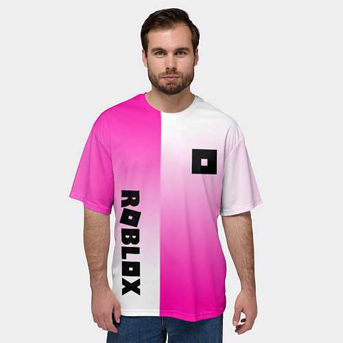 Мужская футболка оверсайз Roblox geometry gradient / 3D-принт – фото 3